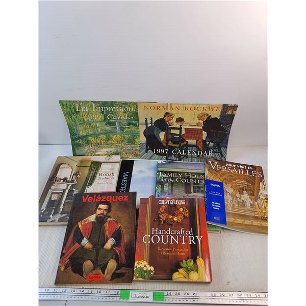 Various Books & Calendars - Norman Rockwell, Velasquez, Your Visit to Versailles