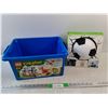 Image 1 : Lego Storage Tote, 3D Soccer Ball Deco Light - As Is