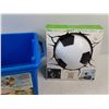 Image 3 : Lego Storage Tote, 3D Soccer Ball Deco Light - As Is
