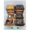 Image 1 : (2) Wooden Jewelry Boxes, Various Jewelry - Earrings, Necklaces