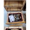 Image 3 : (2) Wooden Jewelry Boxes, Various Jewelry - Earrings, Necklaces