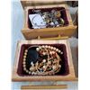 Image 4 : (2) Wooden Jewelry Boxes, Various Jewelry - Earrings, Necklaces