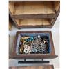 Image 6 : (2) Wooden Jewelry Boxes, Various Jewelry - Earrings, Necklaces