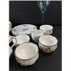 Image 4 : Various Cream & Sugar Sets, Glass Goblet, 7" Ceramic Plates