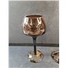 Image 4 : (2) Amber Glass Goblets - Pick Up Preferred