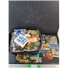 Image 1 : Various Photo Cards, Plastic Storage Tote 17" x 14" x 7"