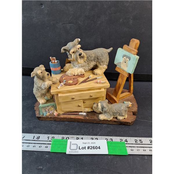 Hand Painted Stoneware My Dog Desk Decor - Chipped