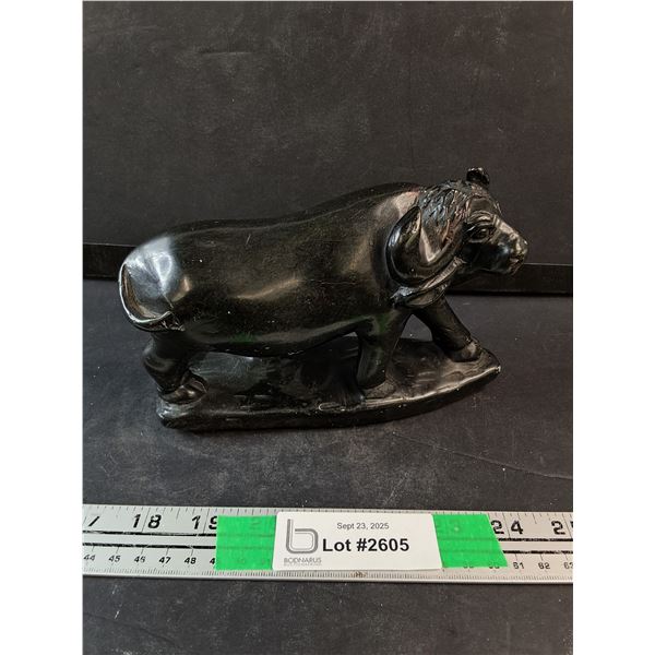 Hand Made Stoneware Bull Desk Decor