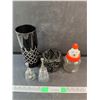 Image 1 : Crystal Bells, Black Glass Vases, Vintage Kids Bottle