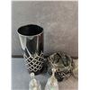 Image 3 : Crystal Bells, Black Glass Vases, Vintage Kids Bottle