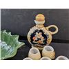Image 2 : Ceramic Leaf Bowl, Ceramic Liquor Decanter & Shot Cups