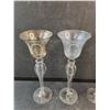 Image 2 : (3) 12" Glass Tea Candle Holders