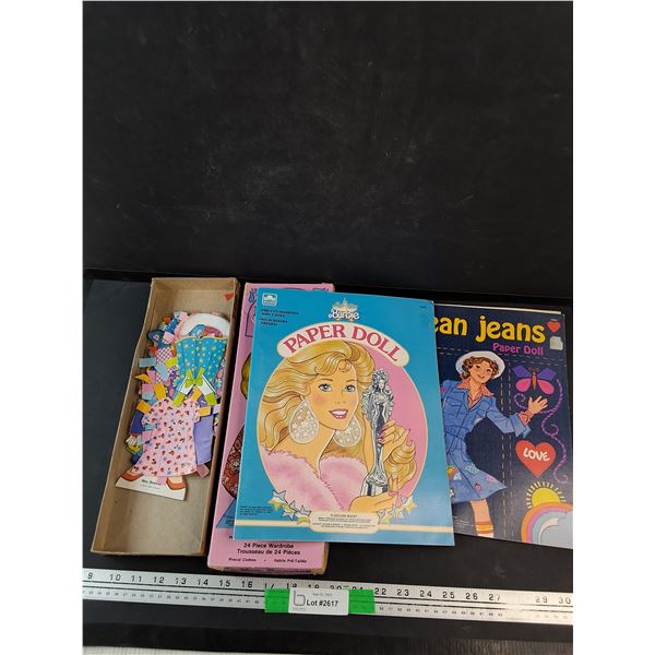 Vintage Paper Dolls - Barbie, Mrs Beasley, Jean Jeans