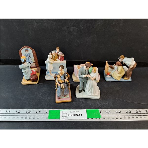Vintage Porcelain Happy Family Ornaments