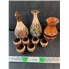 Image 1 : Ceramic Vases, Liquor Decanter & Shot Cups