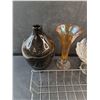 Image 2 : Glass Vases, Footed Glass Bowl, Dish,  Rack