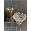 Image 3 : Glass Vases, Footed Glass Bowl, Dish,  Rack