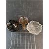 Image 4 : Glass Vases, Footed Glass Bowl, Dish,  Rack