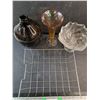 Image 5 : Glass Vases, Footed Glass Bowl, Dish,  Rack