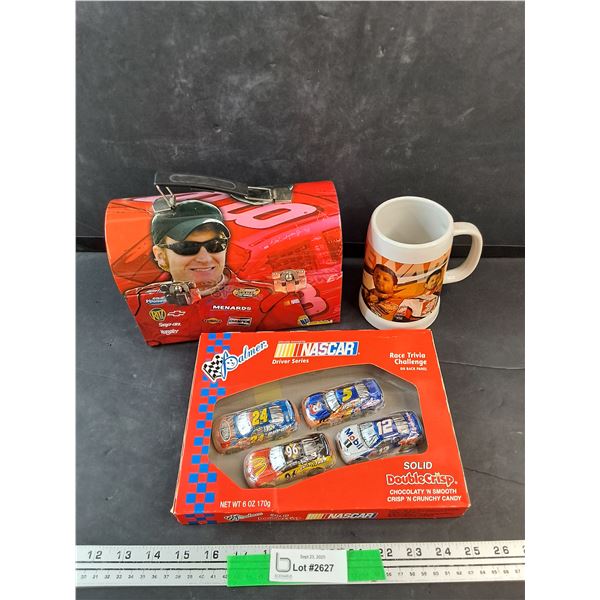 Nascar Lunch Box, Ceramic Beerstein, Crisp N Crunchy Candy - Expiry Date is Unknown