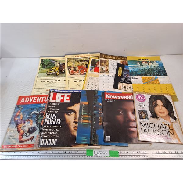 Vintage Calendars & Magazines - LIFE,  Adventure, Michael Jackson