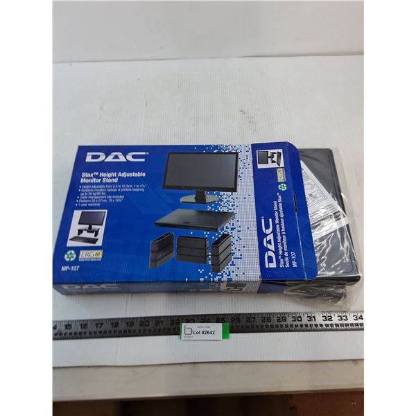Dac Height Adjustable Monitor Stand - Unused