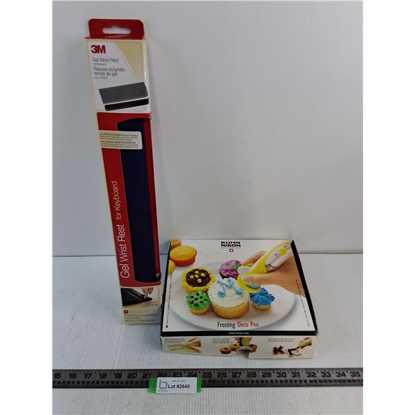 Gel Wrist Rest - Appears Unused, Kuhn Ricon Frosting Deco Pen Kit