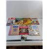 Image 1 : (7) Quilting/Cross Stitch Books/Magazines, Crafting Pieces