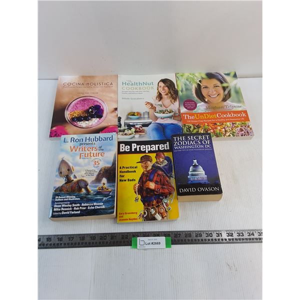 (6) Books (Cooking, Future, New Dads, Political Novel)