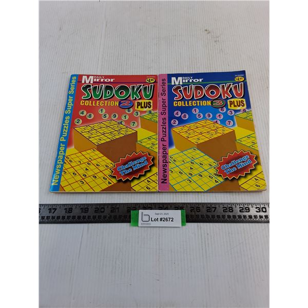 (2) Partially Used Sudoku Books