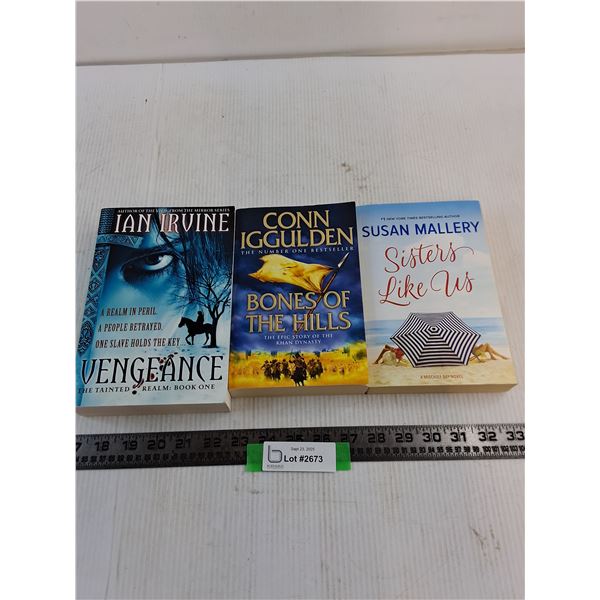(3) Novels (Irvine, Iggulden, Mallery)