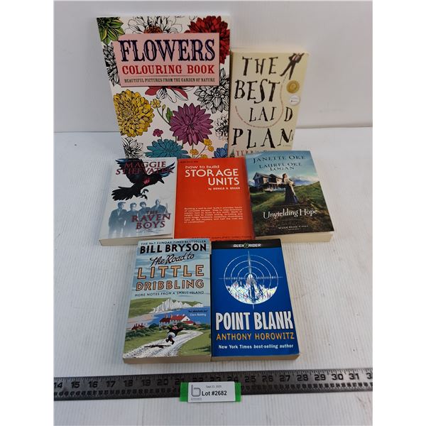 (7) Books (Novels, Coloring Book, DIY)