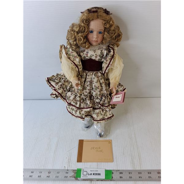 Ashton Drake Amy March 'Little Women' Porcelain Doll, Appears NIB