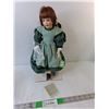 Image 1 : Ashton Drake 'Beth' Porcelain Doll with Stand from Little Women, NIB