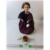 Image 1 : Ashton Drake 'Marmee' Porcelain Doll with Stand from Little Women