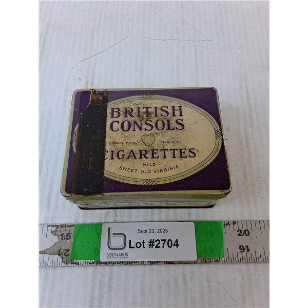 Vintage British Consols Cigarette Tin