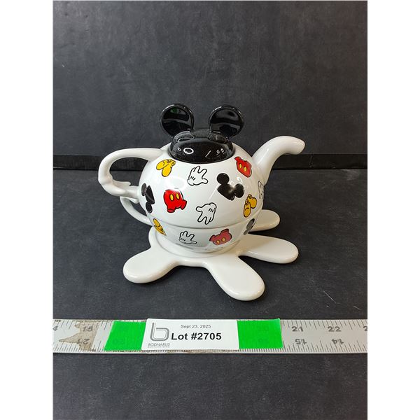 Mickey Mouse Ceramic Kettle, Cup & Stand