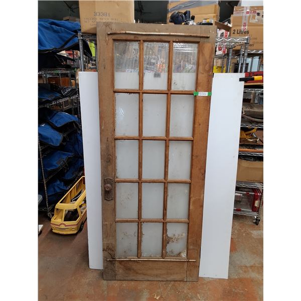 * Vintage Solid Wood French Door 79" x 32", Cannot Ship