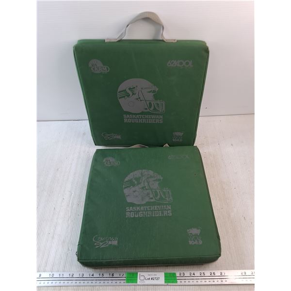(2) Saskatchewan Roughriders Seat Cushions 14" x 14"