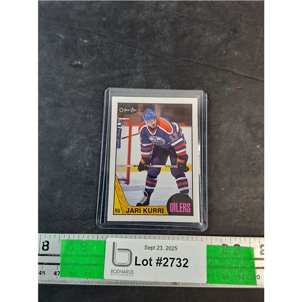 O Pee Chee Jari Kurri Oilers Trading Hockey Card - Authenticity Not Guaranteed