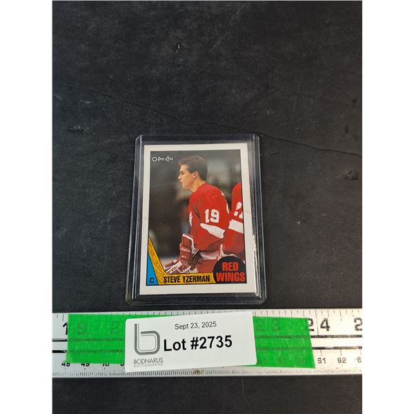 O Pee Chee Steve Yzerman Red Wings Trading Hockey Card - Authenticity Not Guaranteed