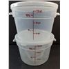 Image 2 : (2) 10L Plastic Buckets with Lids