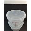 Image 3 : (2) 10L Plastic Buckets with Lids
