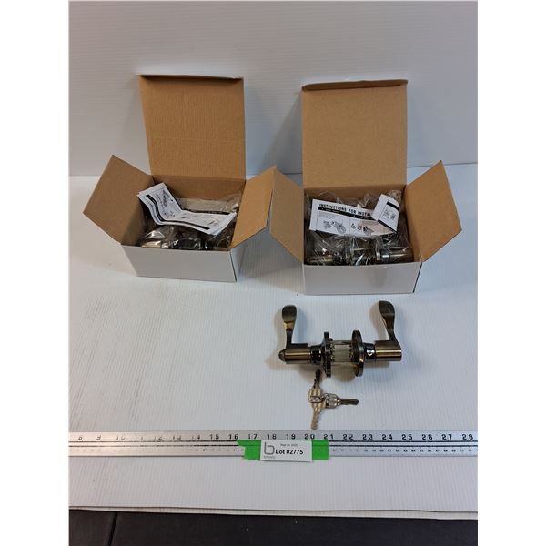 (3) Latch Style Door Knobs, NIB