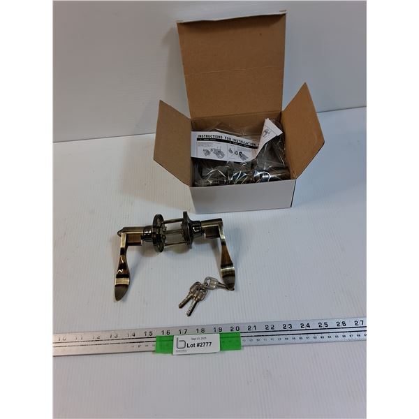 (2) Latch Style Door Knobs, NIB