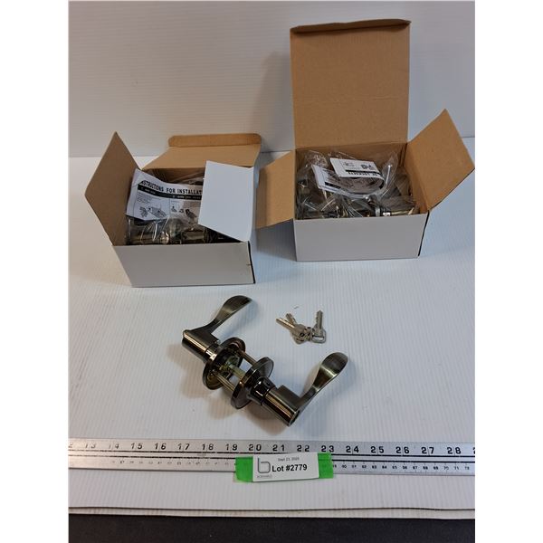 (3) Latch Style Door Knobs, NIB