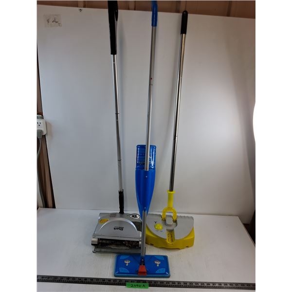 (3) Long-Handled Floor Cleaning/Sweeping Tools - Pickup Only