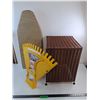 Image 1 : Countertop Ironing Board, Hand Rake, Wicker Storage - PICK UP ONLY
