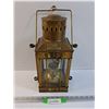 Image 1 : Brass Cargo Kerosene Lantern - Has Contents, CANNOT SHIP - 15" x 8" x 7"