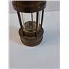 Image 3 : Brass Kerosene Lantern - Cambrain Brand Miners Lamp - 10" x 3.5" - CANNOT SHIP